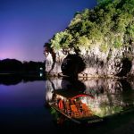 Elephant trunk hill night view Guilin